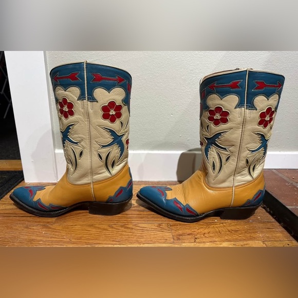 Ladies 7 Montana MM MX Western Cowboy Boots - Picture 2 of 10
